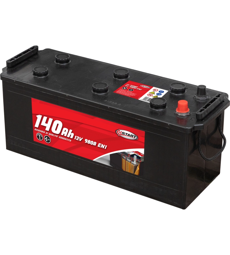 Batteria per autocarro e trattori 140ah 12v 980a polo positivo sinistro